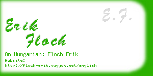 erik floch business card